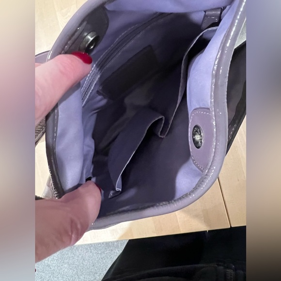 Coach medium sized crossbody purse purple great used condition. - Picture 5 of 5